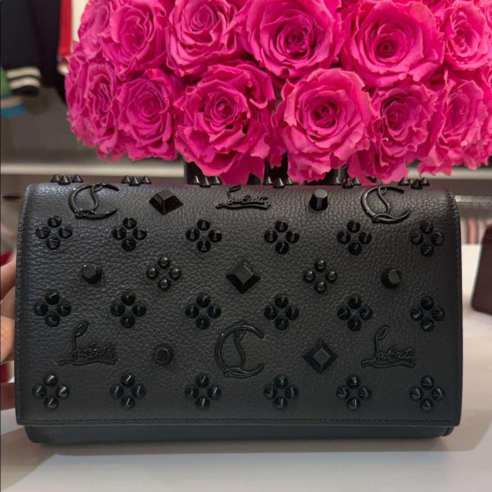 Christian Louboutin Black Embellished Clutch